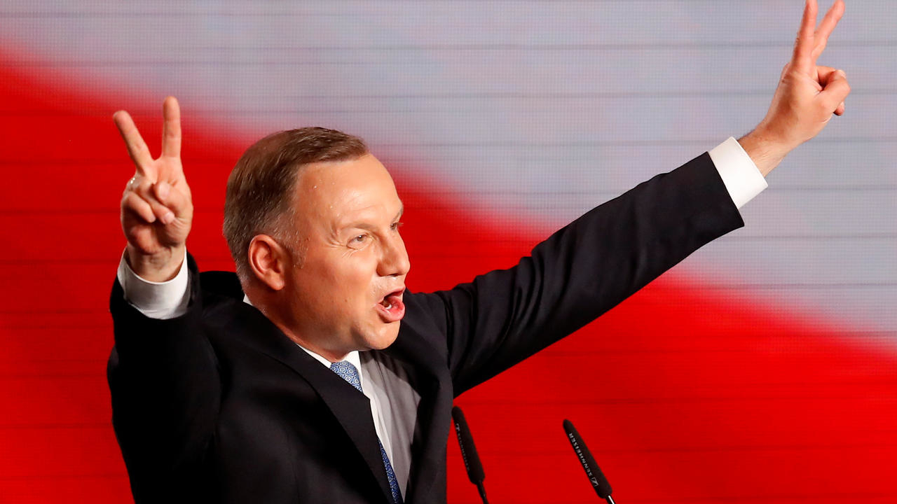 Photo of Election exit poll shows victory for incumbent Polish President Duda